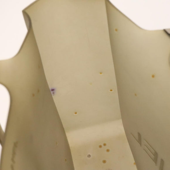 CHANEL Hand Bag Rubber Gray CC Auth bs25493