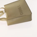 CHANEL Hand Bag Rubber Gray CC Auth bs25493-4