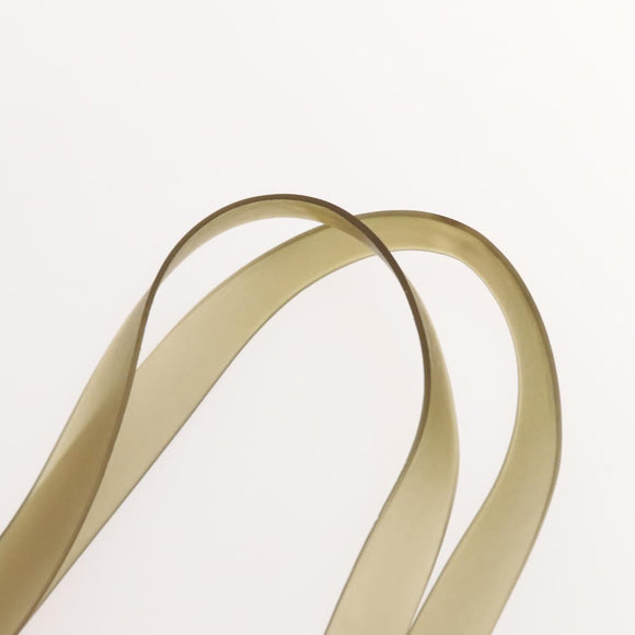 CHANEL Hand Bag Rubber Gray CC Auth bs25493