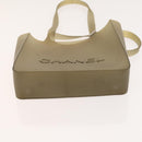 CHANEL Hand Bag Rubber Gray CC Auth bs25493-5