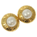 CHANEL Earring metal Gold CC Auth bs25494-1