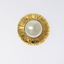 CHANEL Earring metal Gold CC Auth bs25494-2