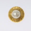 CHANEL Earring metal Gold CC Auth bs25494-6