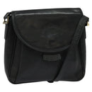 Burberrys Shoulder Bag Leather Black Gold Auth bs25497-1
