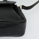 Burberrys Shoulder Bag Leather Black Gold Auth bs25497-9