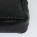 Burberrys Shoulder Bag Leather Black Gold Auth bs25497-16