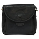 Burberrys Shoulder Bag Leather Black Gold Auth bs25497-13