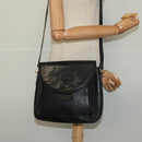 Burberrys Shoulder Bag Leather Black Gold Auth bs25497-20