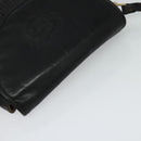 Burberrys Shoulder Bag Leather Black Gold Auth bs25497-6