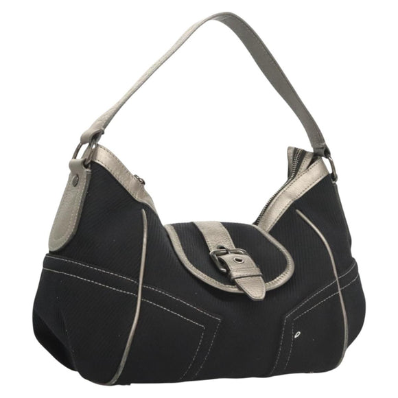 BURBERRY Blue Label Shoulder Bag Canvas Navy Auth bs25498