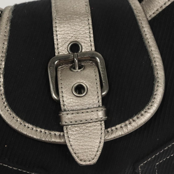 BURBERRY Blue Label Shoulder Bag Canvas Navy Auth bs25498