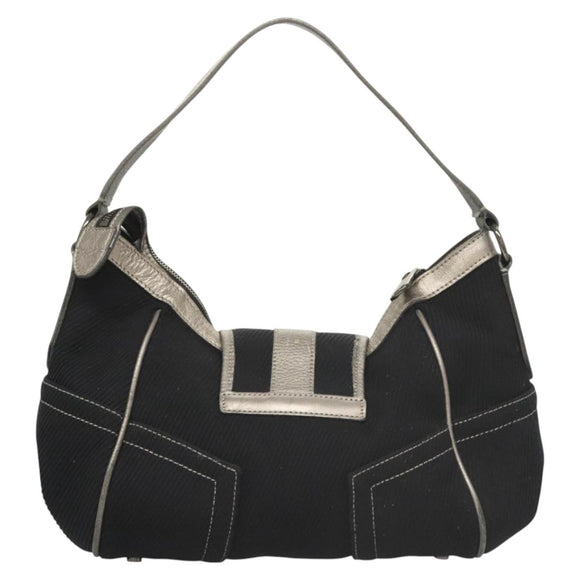 BURBERRY Blue Label Shoulder Bag Canvas Navy Auth bs25498