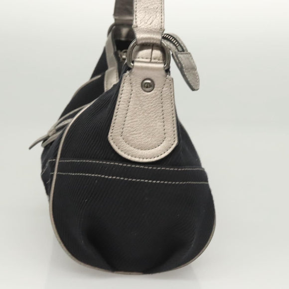 BURBERRY Blue Label Shoulder Bag Canvas Navy Auth bs25498