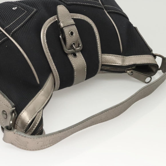 BURBERRY Blue Label Shoulder Bag Canvas Navy Auth bs25498