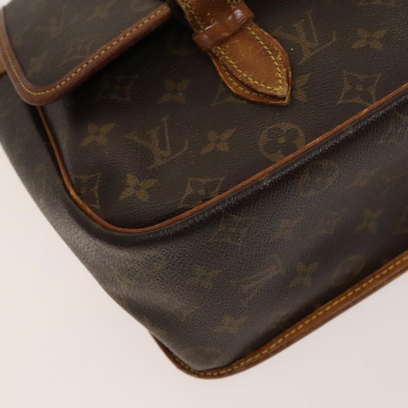 LOUIS VUITTON Monogram Gibeciere GM Shoulder Bag M42246 LV Auth bs25507