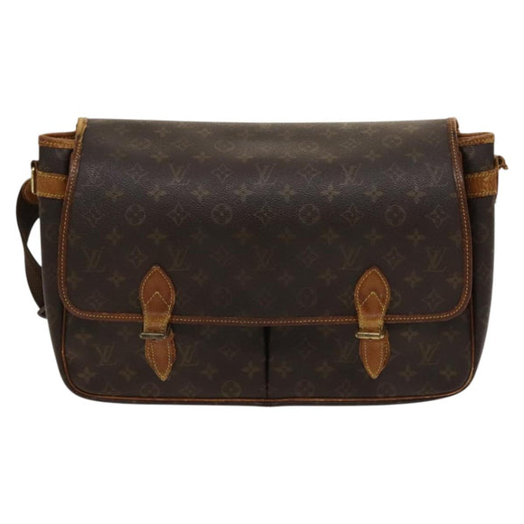 LOUIS VUITTON Monogram Gibeciere GM Shoulder Bag M42246 LV Auth bs25507