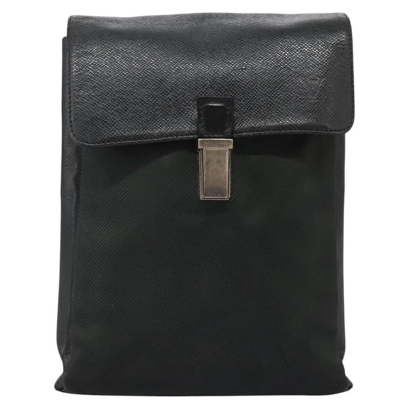 LOUIS VUITTON Taiga Saratov GM Shoulder Bag Ardoise M30892 LV Auth bs25513