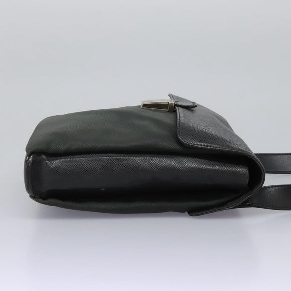 LOUIS VUITTON Taiga Saratov GM Shoulder Bag Ardoise M30892 LV Auth bs25513