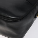 Salvatore Ferragamo Vala Shoulder Bag Leather Black Gold Auth bs25514-14