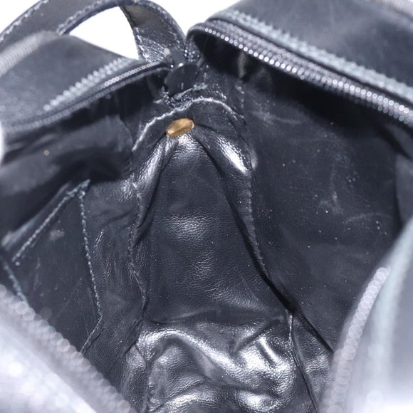 Salvatore Ferragamo Vala Shoulder Bag Leather Black Gold Auth bs25514