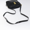 Salvatore Ferragamo Vala Shoulder Bag Leather Black Gold Auth bs25514-7