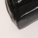 GUCCI Bamboo Shoulder Bag Enamel Black 003 2113 0127 Auth bs25525-15