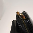 GUCCI Bamboo Shoulder Bag Enamel Black 003 2113 0127 Auth bs25525-10