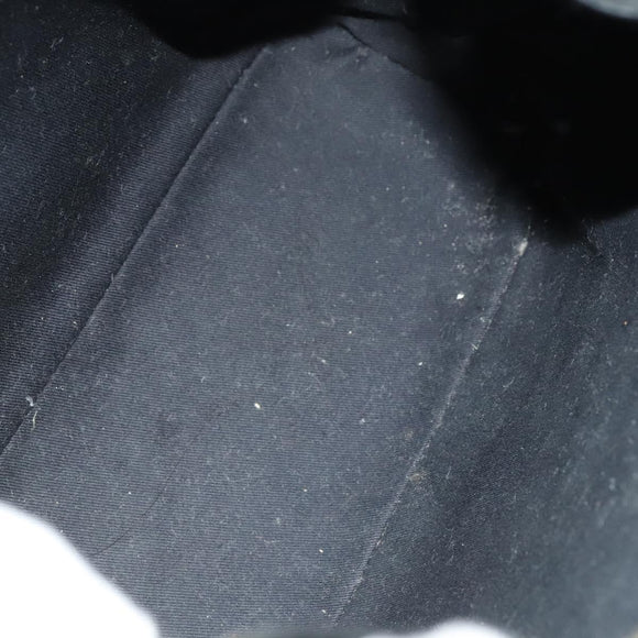 GUCCI Bamboo Shoulder Bag Enamel Black 003 2113 0127 Auth bs25525