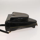 GUCCI Bamboo Shoulder Bag Enamel Black 003 2113 0127 Auth bs25525-3