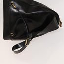 GUCCI Bamboo Shoulder Bag Enamel Black 003 2113 0127 Auth bs25525-7