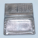 CHANEL 2.55 Matelasse Long Wallet Leather Silver CC Auth bs25537-13