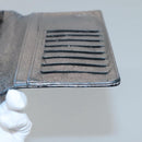 CHANEL 2.55 Matelasse Long Wallet Leather Silver CC Auth bs25537-14