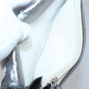CHANEL 2.55 Matelasse Long Wallet Leather Silver CC Auth bs25537-19