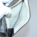 CHANEL 2.55 Matelasse Long Wallet Leather Silver CC Auth bs25537-18