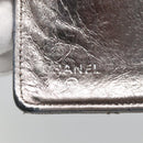 CHANEL 2.55 Matelasse Long Wallet Leather Silver CC Auth bs25537-21