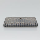 CHANEL 2.55 Matelasse Long Wallet Leather Silver CC Auth bs25537-6