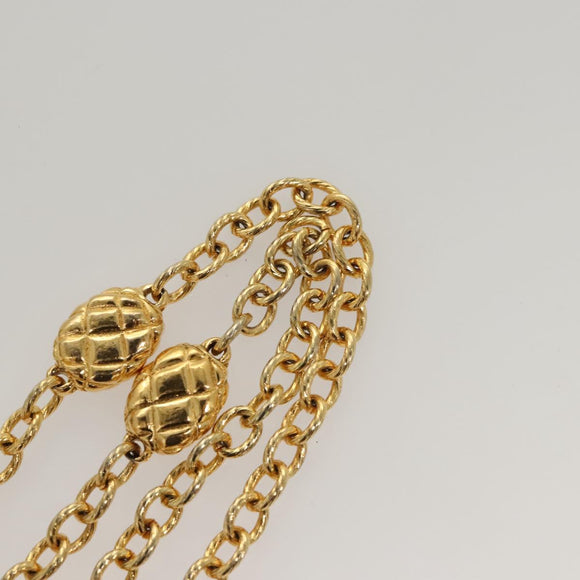 CHANEL Chain Belt metal Gold CC Auth bs25545