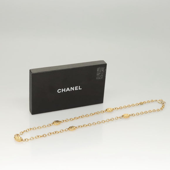 CHANEL Chain Belt metal Gold CC Auth bs25545