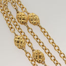 CHANEL Chain Belt metal Gold CC Auth bs25545-4