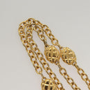 CHANEL Chain Belt metal Gold CC Auth bs25545-5