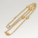 CHANEL Chain Belt metal Gold CC Auth bs25545-6
