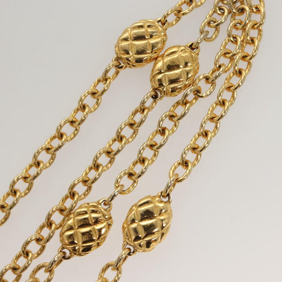 CHANEL Chain Belt metal Gold CC Auth bs25545