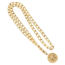 CHANEL Chain Belt metal Gold CC Auth bs25546