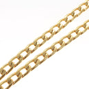 CHANEL Chain Belt metal Gold CC Auth bs25546-11