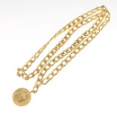 CHANEL Chain Belt metal Gold CC Auth bs25546-7