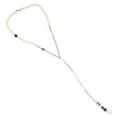 CHANEL Pearl Necklace metal White CC Auth bs25548-1