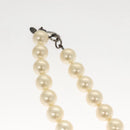 CHANEL Pearl Necklace metal White CC Auth bs25548-13