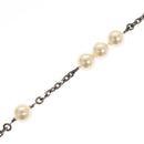 CHANEL Pearl Necklace metal White CC Auth bs25548-17