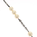 CHANEL Pearl Necklace metal White CC Auth bs25548-4