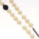 CHANEL Pearl Necklace metal White CC Auth bs25548-9